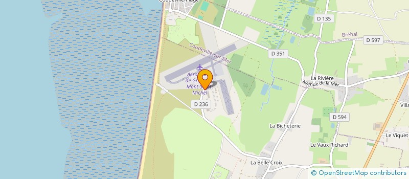 localisation de l'entreprise GRANVILLE AVIATION à BREVILLE-SUR-MER