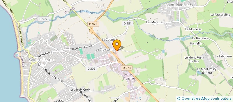 localisation de l'entreprise GRANVILLE REPRO à SAINT-PAIR-SUR-MER