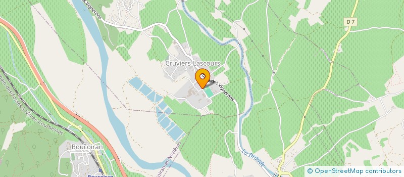 localisation de l'entreprise GRAP'SUD  CRUVIERS-LASCOURS