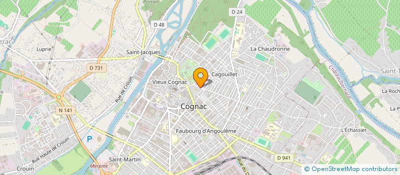 localisation de l'entreprise GRAPFI à COGNAC