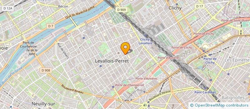 localisation de l'entreprise GRAPH COMMUNICATION PUBLICITE à LEVALLOIS-PERRET