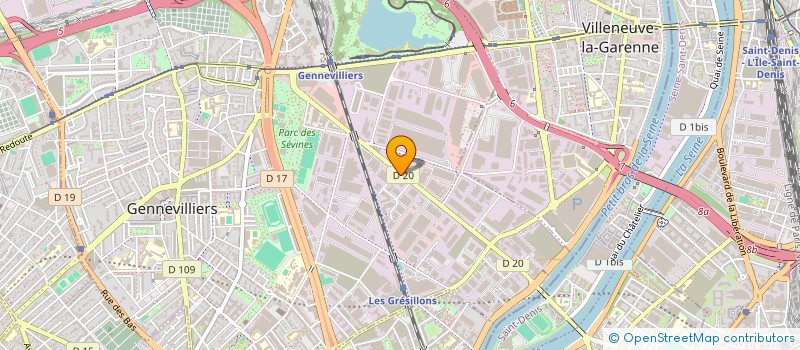 localisation de l'entreprise GRAPH'IMAGE à GENNEVILLIERS