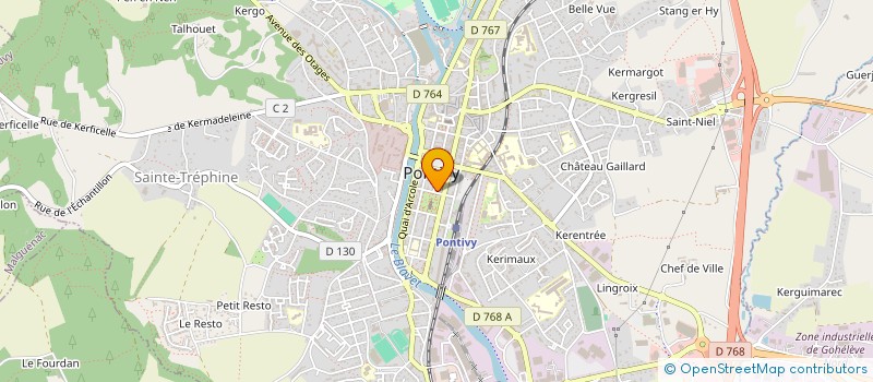 localisation de l'entreprise GRAPH IMPRESS  PONTIVY