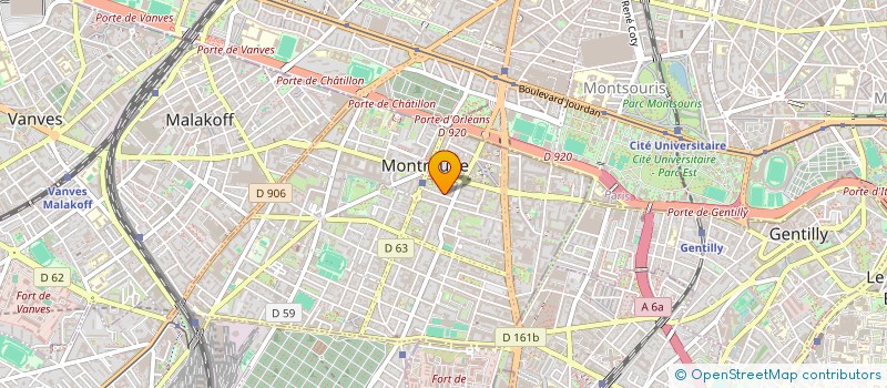 localisation de l'entreprise GRAPH-M à MONTROUGE