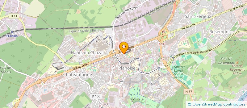 localisation de l'entreprise GRAPHI - CITE à BESANCON