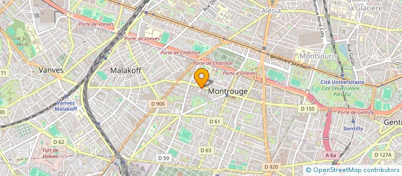 localisation de l'entreprise GRAPHI PRESSE SERVICE à MONTROUGE