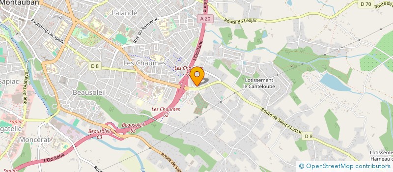 localisation de l'entreprise GRAPHIC 2000 à MONTAUBAN
