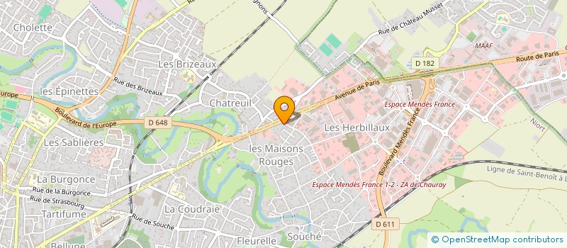 localisation de l'entreprise GRAPHIC DIFFUSION  NIORT