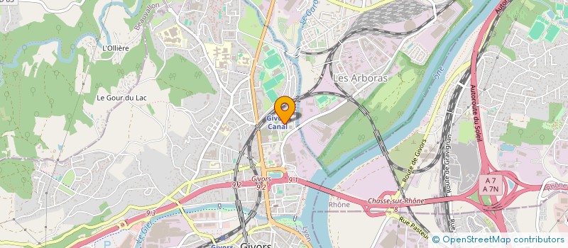 localisation de l'entreprise GRAPHIC SERVICE à GIVORS