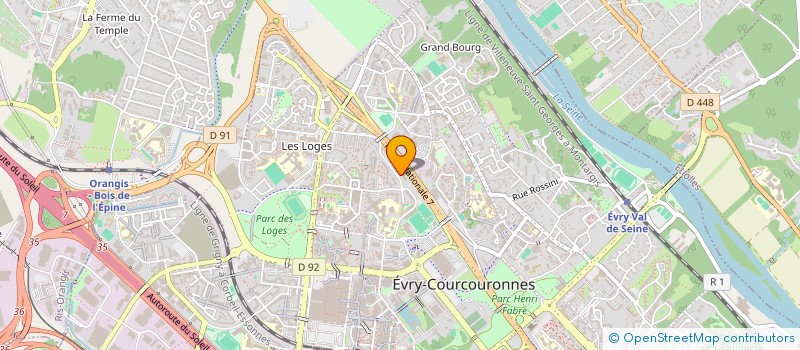 localisation de l'entreprise GRAPHICA à EVRY-COURCOURONNES