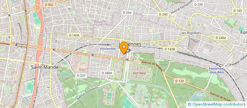 localisation de l'entreprise GRAPHIK ART à VINCENNES