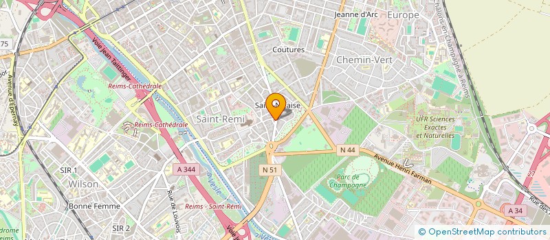 localisation de l'entreprise GRAPHILABEL à REIMS