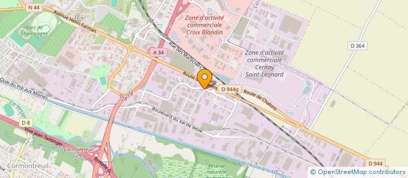localisation de l'entreprise GRAPHILABEL à REIMS