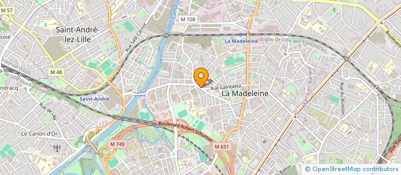 localisation de l'entreprise GRAPHILUX à LA MADELEINE