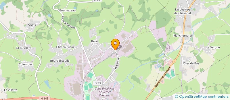 localisation de l'entreprise GRAPHINFO  GUERET