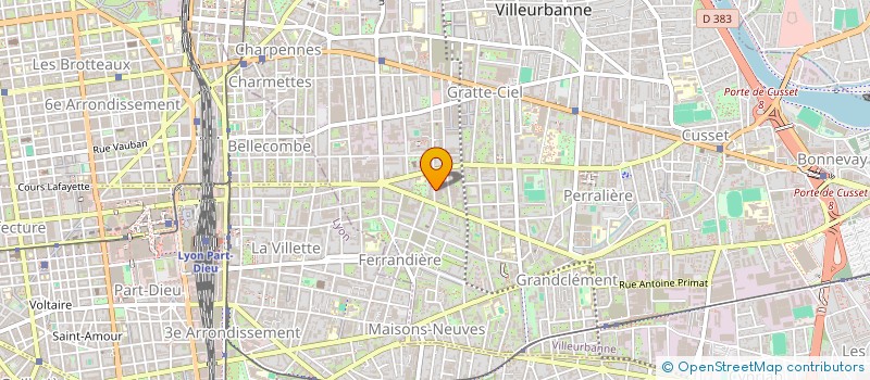 localisation de l'entreprise GRAPHIQUE COMMUNICATION IMPRESSION GCI  VILLEURBANNE