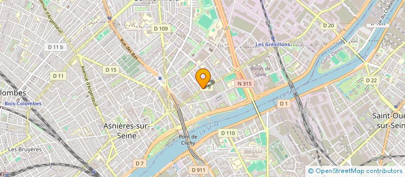 localisation de l'entreprise GRAPHISM' HABITAT COMMERCIALISATION  GENNEVILLIERS