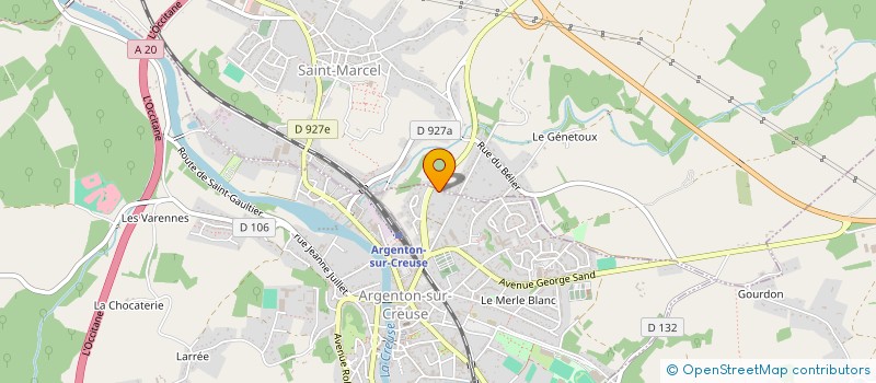 localisation de l'entreprise GRAPHISMES ET IMPRESSIONS à ARGENTON-SUR-CREUSE