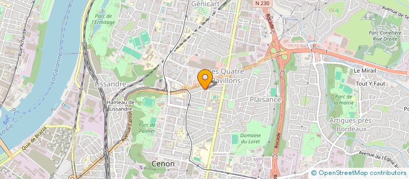localisation de l'entreprise GRAPHITEE à CENON