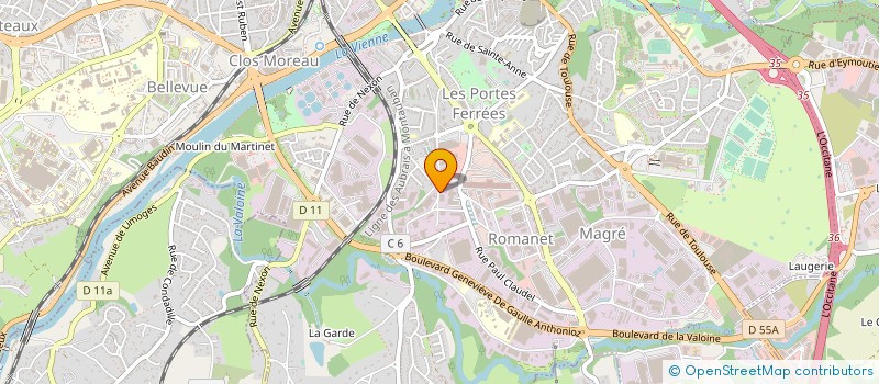 localisation de l'entreprise GRAPHITEINE à LIMOGES