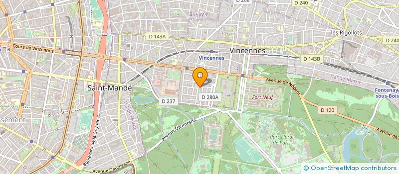 localisation de l'entreprise GRAPHITI à VINCENNES