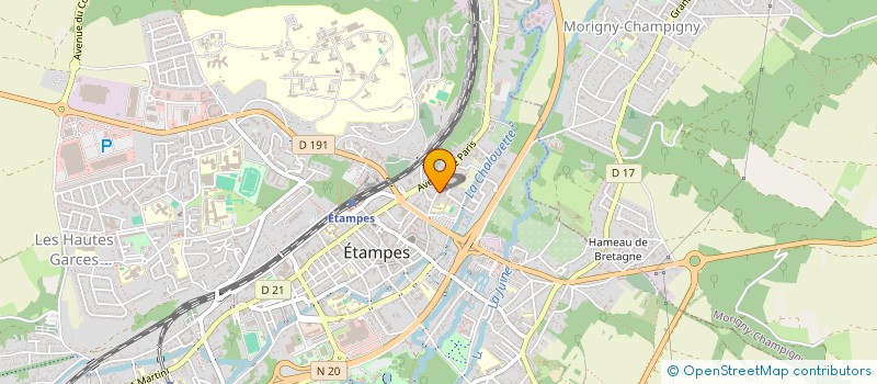 localisation de l'entreprise GRAPHIWARE à ETAMPES