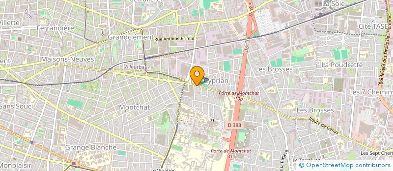 localisation de l'entreprise GRAPINET TP  VILLEURBANNE