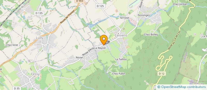 localisation de l'entreprise GRARD IMMOBILIER D'ENTREPRISES  CERVENS