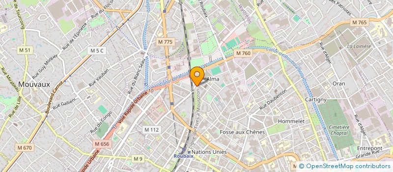 localisation de l'entreprise GRAS  ROUBAIX