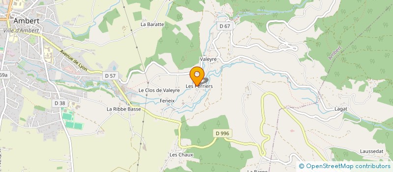 localisation de l'entreprise GRAS DEGEORGES ET CIE à AMBERT