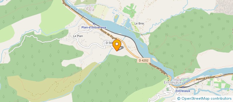 localisation de l'entreprise GRAS THIERRY à ENTREVAUX