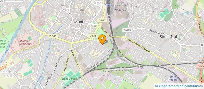 localisation de l'entreprise GRASDULE à DOUAI