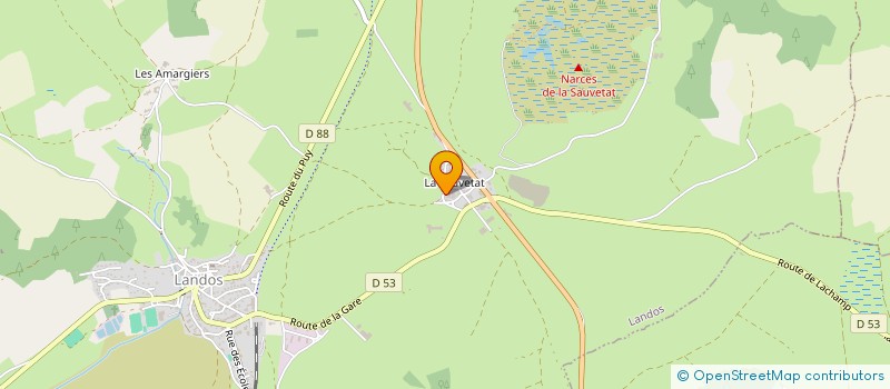 localisation de l'entreprise GRASSET T.P.A.F  LANDOS