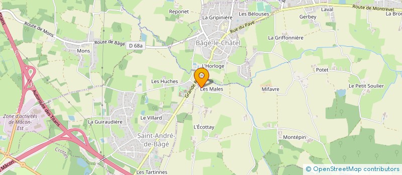 localisation de l'entreprise GRAT INVEST à BAGE-DOMMARTIN