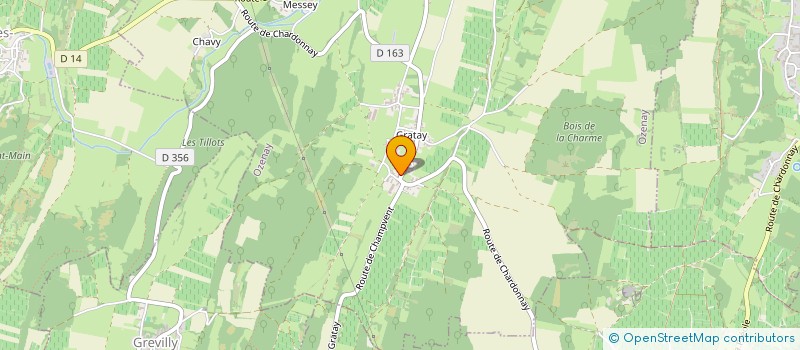 localisation de l'entreprise GRATAY  OZENAY