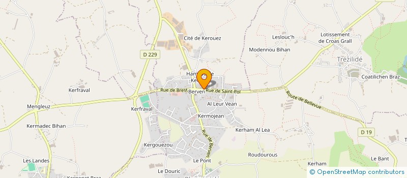 localisation de l'entreprise GRATES à PLOUZEVEDE