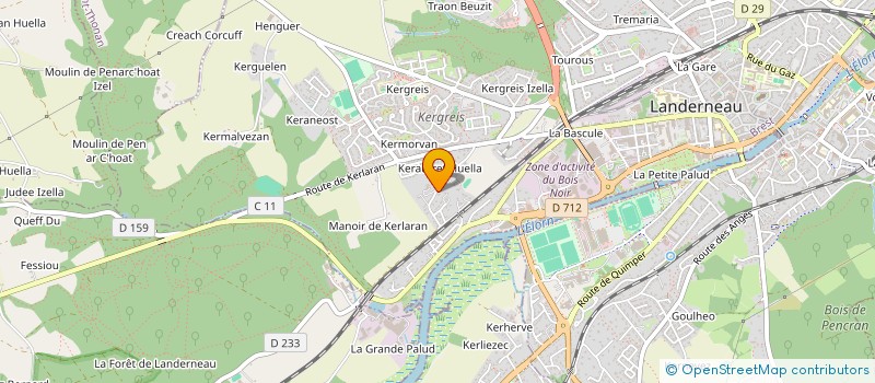 localisation de l'entreprise GRATTE ET CHANSONS  LANDERNEAU