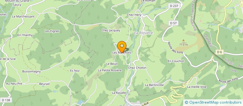 localisation de l'entreprise GRAVA  LA ROSIERE