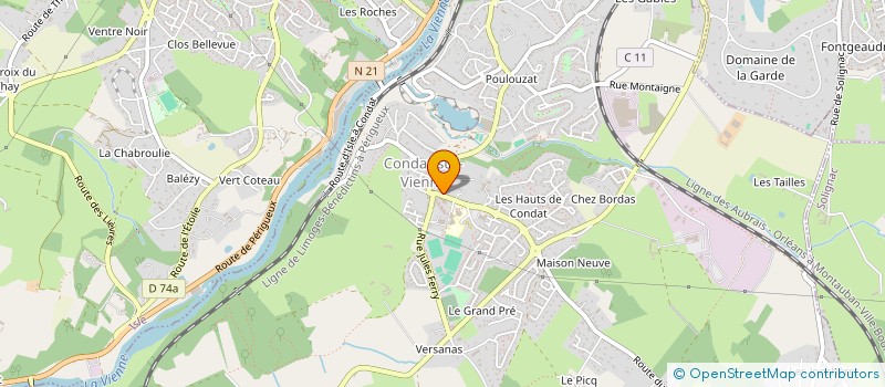 localisation de l'entreprise GRAVATAUD  CONDAT-SUR-VIENNE