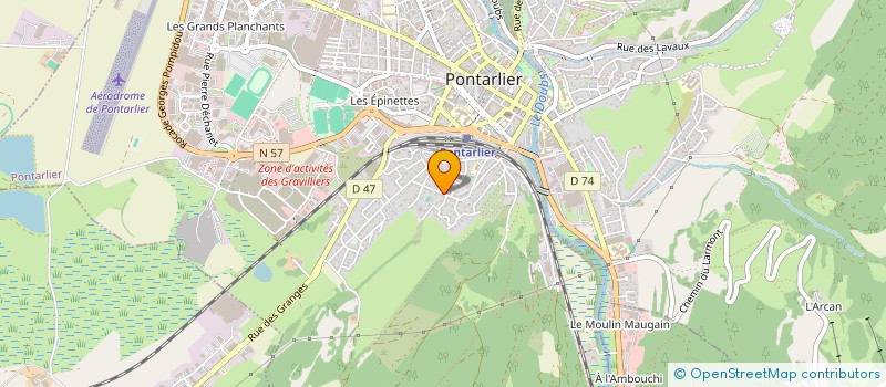localisation de l'entreprise GRAVELINES-FRANCE à PONTARLIER
