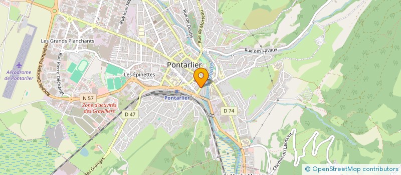 localisation de l'entreprise GRAVELINES SA à PONTARLIER