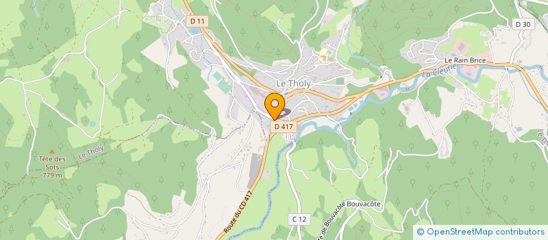 localisation de l'entreprise GRAVIER PRODUCTION  LE THOLY