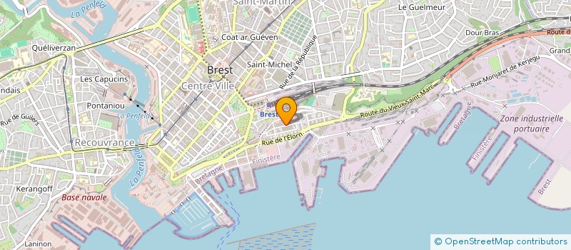 localisation de l'entreprise GRAVIERE à BREST