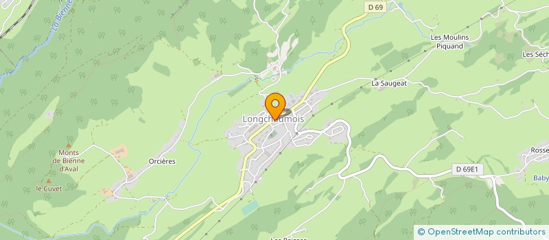 localisation de l'entreprise GRAVIERE DUBREZ à LONGCHAUMOIS