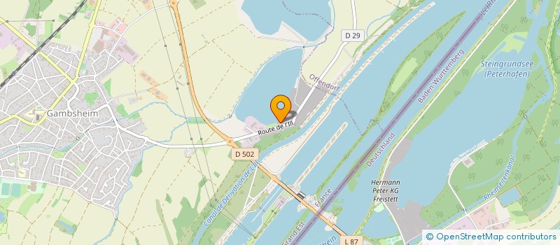 localisation de l'entreprise GRAVIERE ET SABLIERE VELTZ-VIX  GAMBSHEIM