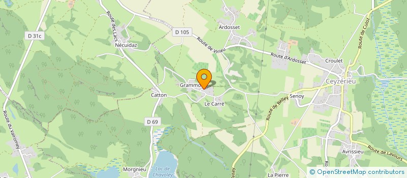 localisation de l'entreprise GRAVIRHONE  CULOZ-BEON