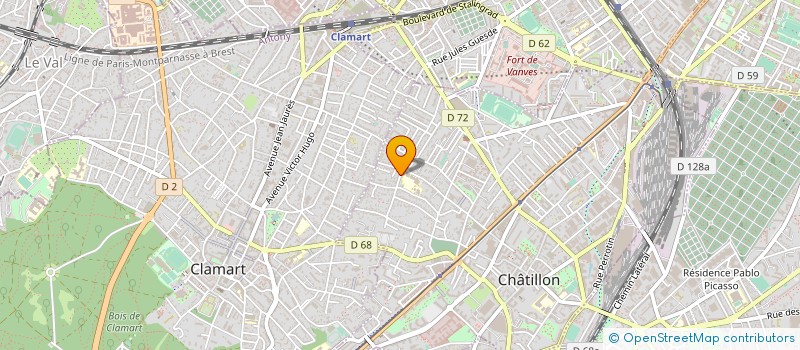 localisation de l'entreprise GRAVURES DUFAY  CHATILLON