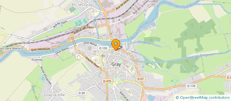 localisation de l'entreprise GRAY OPTIQUE à GRAY