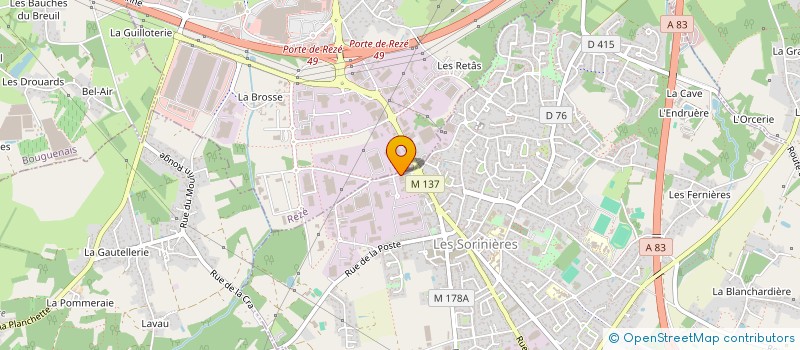 localisation de l'entreprise GRAYO-COUTAND MENUISERIES à LES SORINIERES