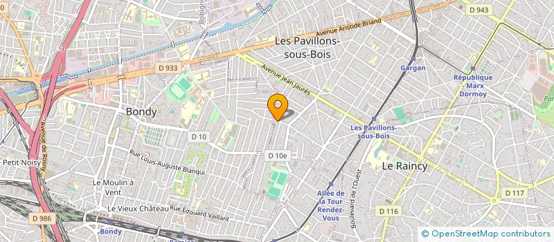 localisation de l'entreprise GRB CUSTOM  LES PAVILLONS-SOUS-BOIS